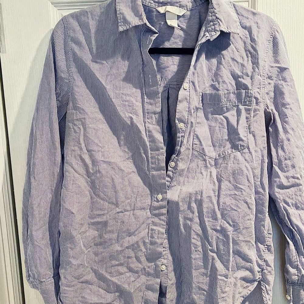 Lined button up collared blouse